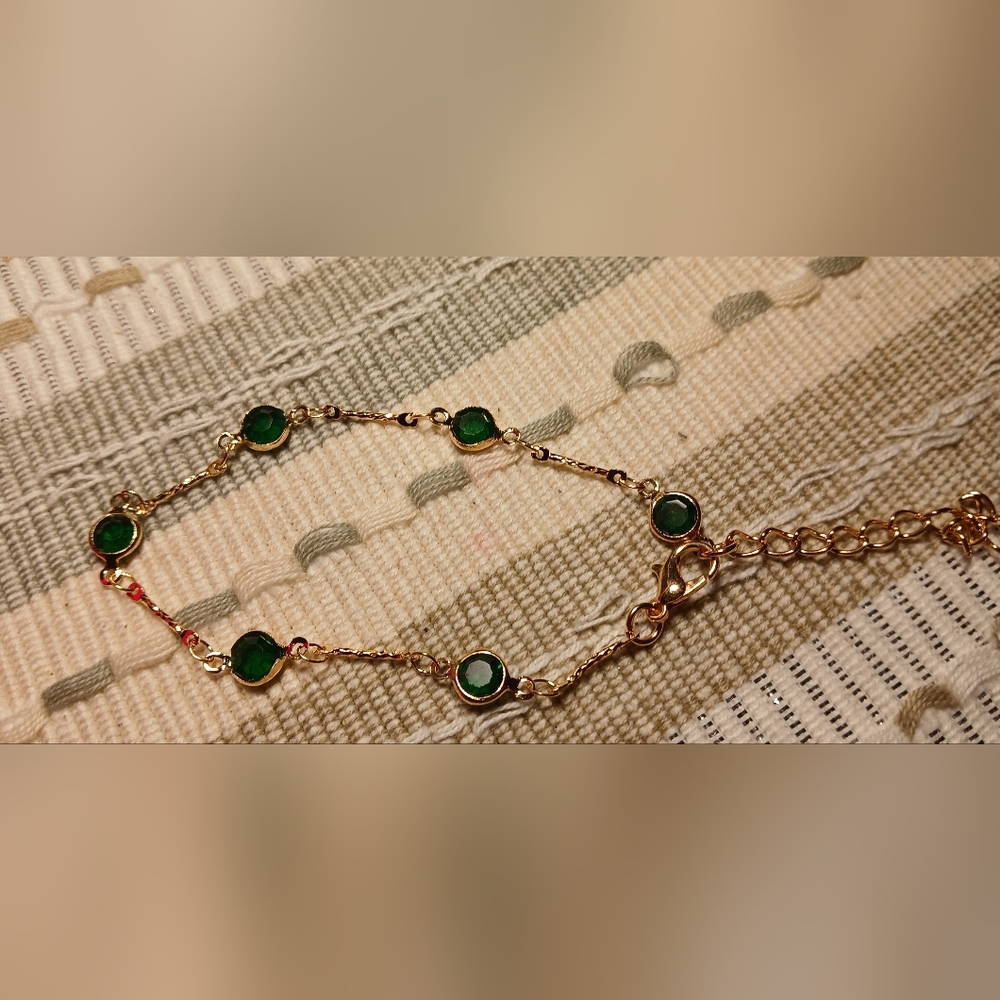 4 piece emerald green bracelet set